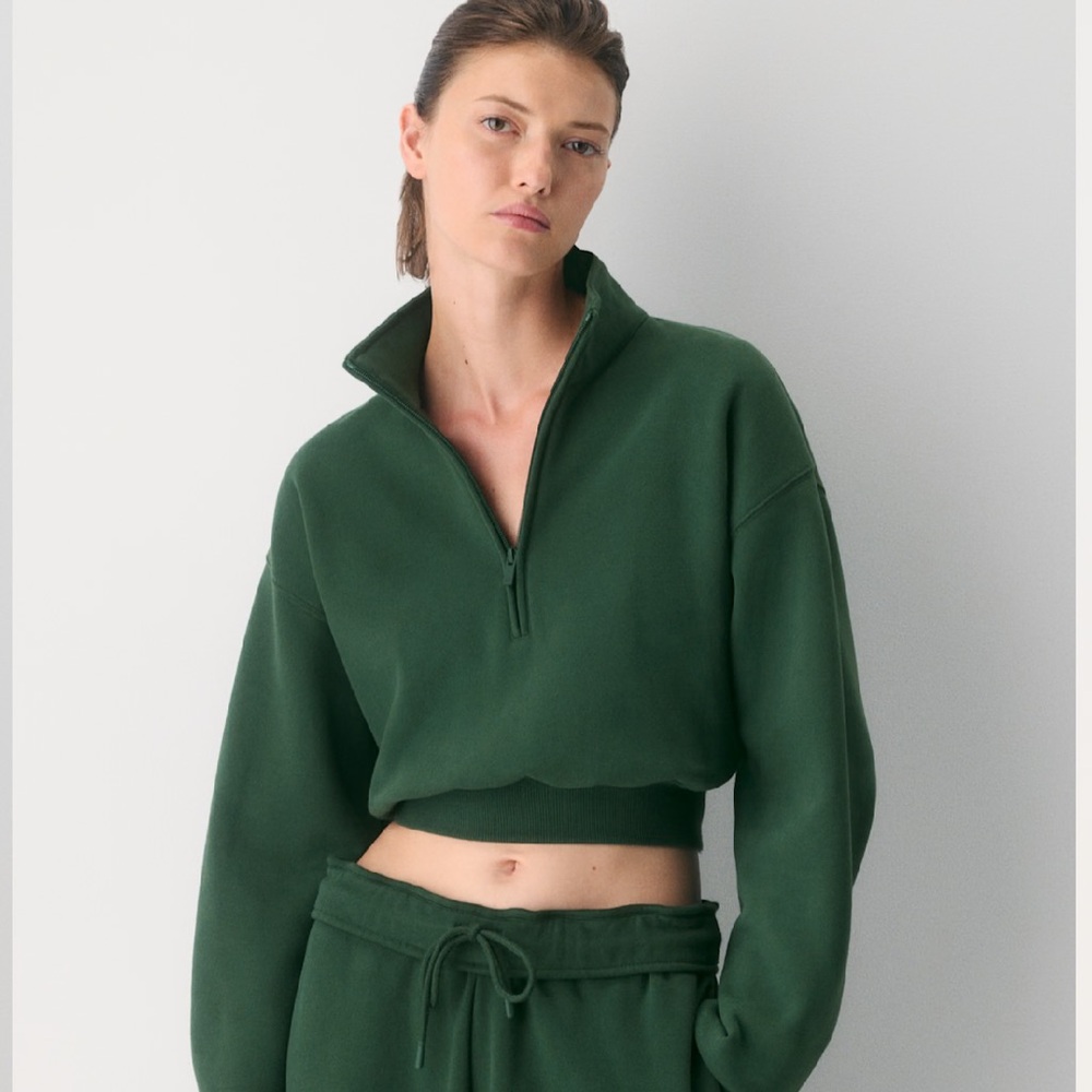 Aritzia Green Quarter Zip